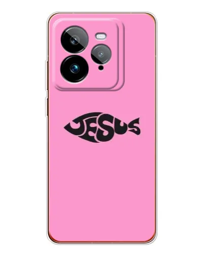Чехол для Realme GT 7Pro с картинкой «Розовый символ Jesus» Чехол для Realme GT 7Pro с картинкой «Розовый символ Jesus»