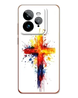 Чехол для Realme GT 7Pro с картинкой «Акварельный крест»