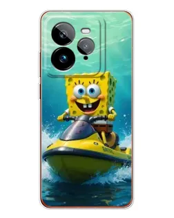 Чехол для Realme GT 7Pro с картинкой «Спанч Боб на гидроцикле»