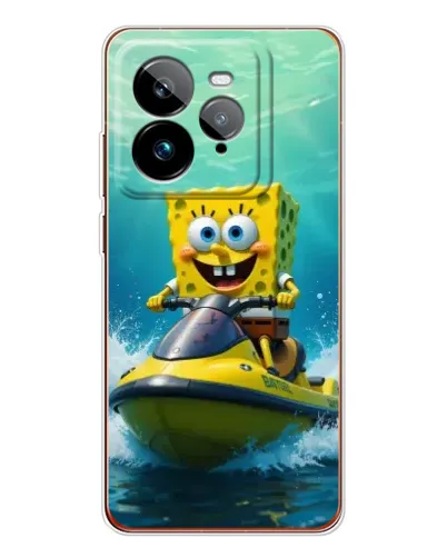 Чехол для Realme GT 7Pro с картинкой «Спанч Боб на гидроцикле» Чехол для Realme GT 7Pro с картинкой «Спанч Боб на гидроцикле»