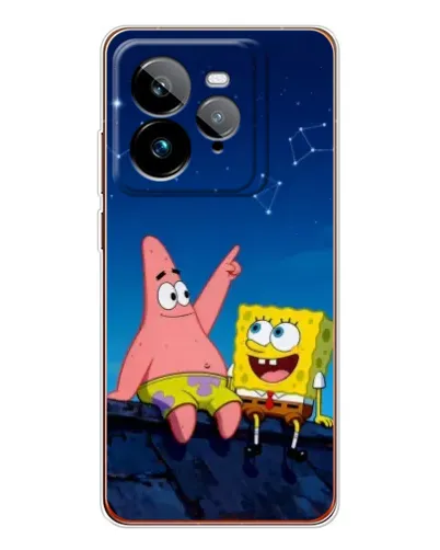 Чехол для Realme GT 7Pro с картинкой «Губка Боб и Патрик ночью» Чехол для Realme GT 7Pro с картинкой «Губка Боб и Патрик ночью»