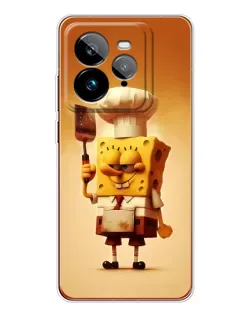 Чехол для Realme GT 7Pro с картинкой «Губка Боб повар»