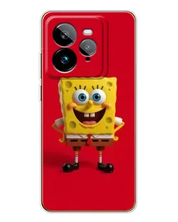 Чехол для Realme GT 7Pro с картинкой «Спанч Боб на красном»