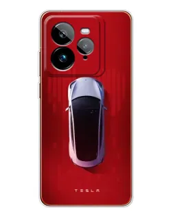 Чехол для Realme GT 7Pro с картинкой «Tesla Top View»