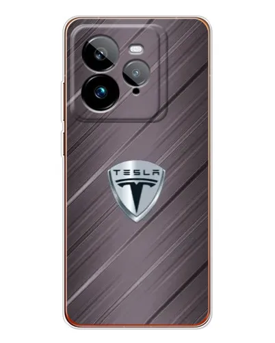 Чехол для Realme GT 7Pro с картинкой «Металлическая текстура Tesla» Чехол для Realme GT 7Pro с картинкой «Металлическая текстура Tesla»