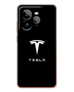Чехол для Realme GT 7Pro с картинкой «Tesla White Logo» Чехол для Realme GT 7Pro с картинкой «Tesla White Logo»