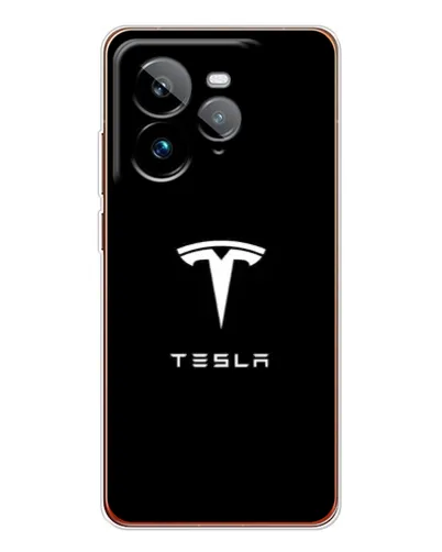 Чехол для Realme GT 7Pro с картинкой «Tesla White Logo» Чехол для Realme GT 7Pro с картинкой «Tesla White Logo»