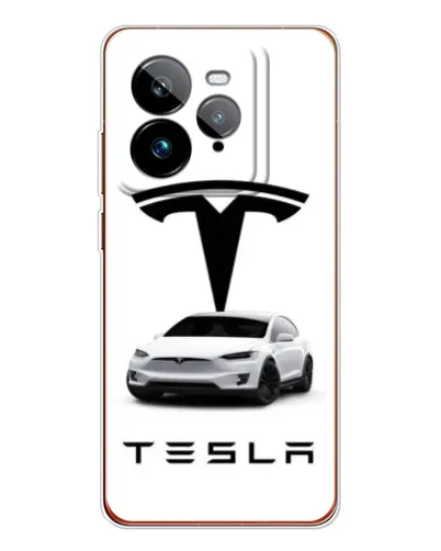 Чехол для Realme GT 7Pro с картинкой «Tesla White Style» Чехол для Realme GT 7Pro с картинкой «Tesla White Style»