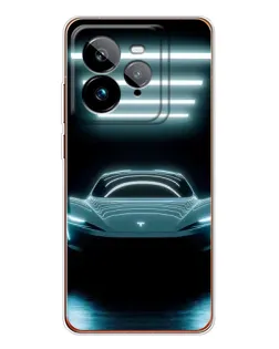 Чехол для Realme GT 7Pro с картинкой «Tesla в неоне» Чехол для Realme GT 7Pro с картинкой «Tesla в неоне»