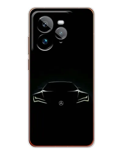 Чехол для Realme GT 7Pro с картинкой «Mercedes — силуэт авто» Чехол для Realme GT 7Pro с картинкой «Mercedes — силуэт авто»