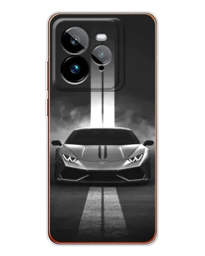 Чехол для Realme GT 7Pro с картинкой «Lamborghini симметрия дорог»