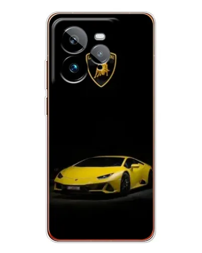 Чехол для Realme GT 7Pro с картинкой «Lamborghini желтый акцент»