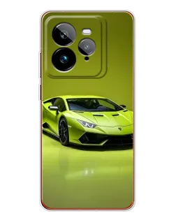 Чехол для Realme GT 7Pro с картинкой «Салатовый Lamborghini Huracan»