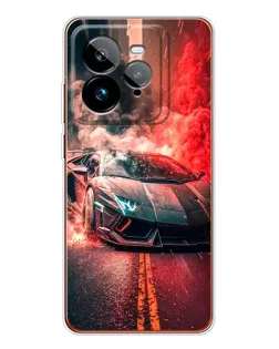 Чехол для Realme GT 7Pro с картинкой «Lamborghini красный дым»