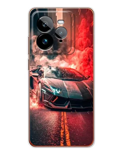 Чехол для Realme GT 7Pro с картинкой «Lamborghini красный дым»