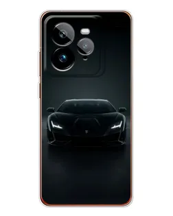 Чехол для Realme GT 7Pro с картинкой «Черный Lamborghini Aventador»