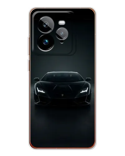 Чехол для Realme GT 7Pro с картинкой «Черный Lamborghini Aventador»