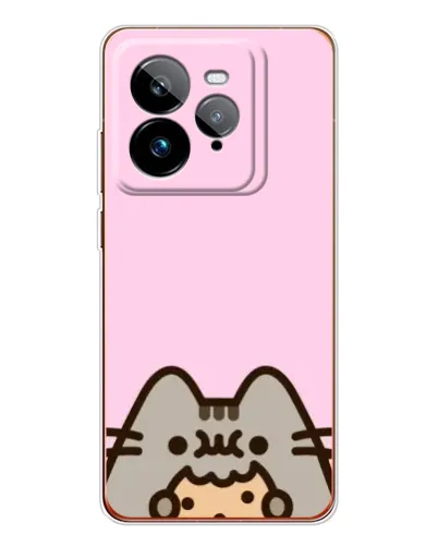 Чехол для Realme GT 7Pro с картинкой «Pusheen и печенье»