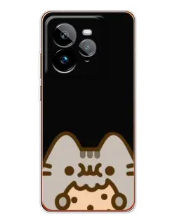 Чехол для Realme GT 7Pro с картинкой «Пушин на черном»