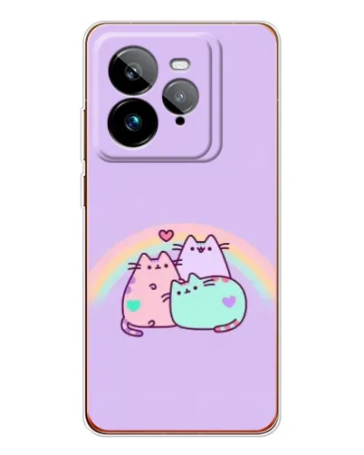Чехол для Realme GT 7Pro с картинкой «Радужные Пушины»