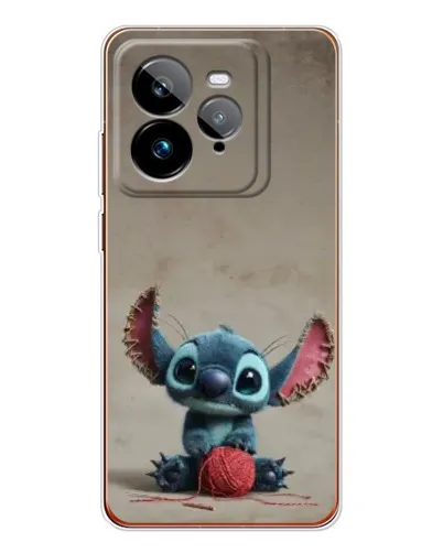 Чехол для Realme GT 7Pro с картинкой «Стич на коричневом фоне»