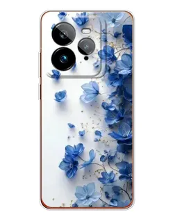 Чехол для Realme GT 7Pro с картинкой «Голубой цветочный каскад»