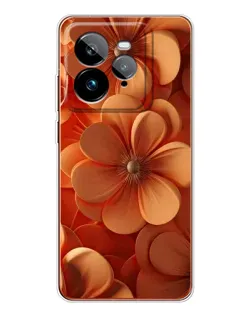 Чехол для Realme GT 7Pro с картинкой «Оранжевый макро цветок»