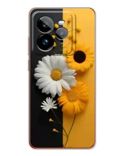 Чехол для Realme GT 7Pro с картинкой «Подсолнух и ромашка»