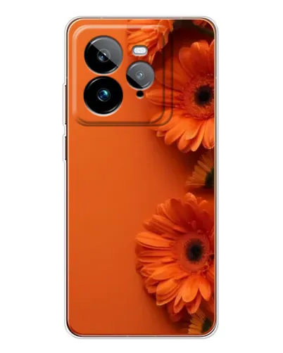 Чехол для Realme GT 7Pro с картинкой «Оранжевые герберы»