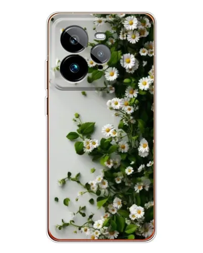 Чехол для Realme GT 7Pro с картинкой «Ветка мелких белых цветов»