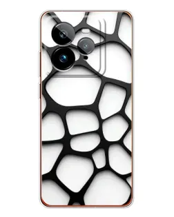 Чехол для Realme GT 7Pro с картинкой «Белая объемная сетка» Чехол для Realme GT 7Pro с картинкой «Белая объемная сетка»