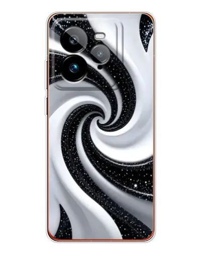 Чехол для Realme GT 7Pro с картинкой «Черно-белая спираль» Чехол для Realme GT 7Pro с картинкой «Черно-белая спираль»
