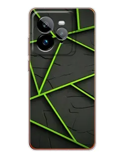 Чехол для Realme GT 7Pro с картинкой «Зеленые геометрические линии» Чехол для Realme GT 7Pro с картинкой «Зеленые геометрические линии»