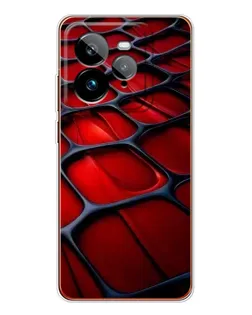 Чехол для Realme GT 7Pro с картинкой «Красная глянцевая сетка» Чехол для Realme GT 7Pro с картинкой «Красная глянцевая сетка»