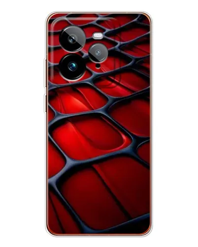 Чехол для Realme GT 7Pro с картинкой «Красная глянцевая сетка» Чехол для Realme GT 7Pro с картинкой «Красная глянцевая сетка»