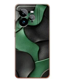 Чехол для Realme GT 7Pro с картинкой «Зеленые кожаные волны» Чехол для Realme GT 7Pro с картинкой «Зеленые кожаные волны»