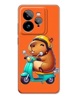 Чехол для Realme GT 7Pro с картинкой «Капибара на скутере»