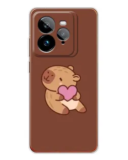 Чехол для Realme GT 7Pro с картинкой «Капибара с сердцем»