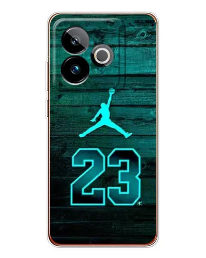 Чехол для Realme GT 7T с картинкой «Jordan Cyan 23»