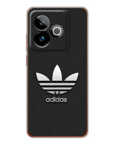 Чехол для Realme GT 7T с картинкой «Adidas Карбоновая текстура»
