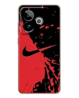 Чехол для Realme GT 7T с картинкой «Красные брызги Nike» Чехол для Realme GT 7T с картинкой «Красные брызги Nike»