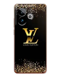 Чехол для Realme GT 7T с картинкой «LV — золотые искры»