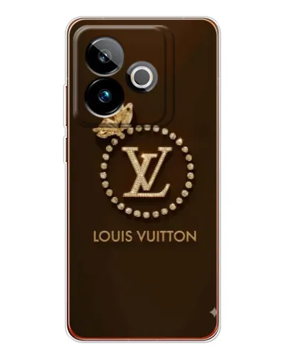 Чехол для Realme GT 7T с картинкой «LV — золотая печать»