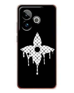 Чехол для Realme GT 7T с картинкой «Цветочная монограмма»