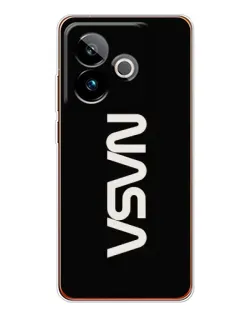 Чехол для Realme GT 7T с картинкой «NASA — вертикальный логотип»