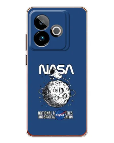 Чехол для Realme GT 7T с картинкой «NASA — лунная миссия»