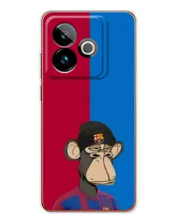 Чехол для Realme GT 7T с картинкой «Bored Ape — фанат Барсы»