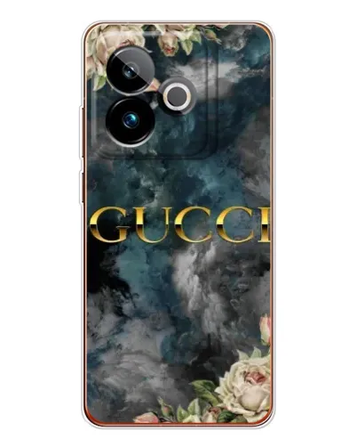 Чехол для Realme GT 7T с картинкой «Абстрактные цветы Gucci»