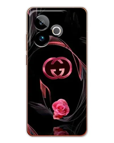 Чехол для Realme GT 7T с картинкой «Gucci — неоновая роза»