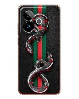 Чехол для Realme GT 7T с картинкой «Gucci — змея на полосе» Чехол для Realme GT 7T с картинкой «Gucci — змея на полосе»